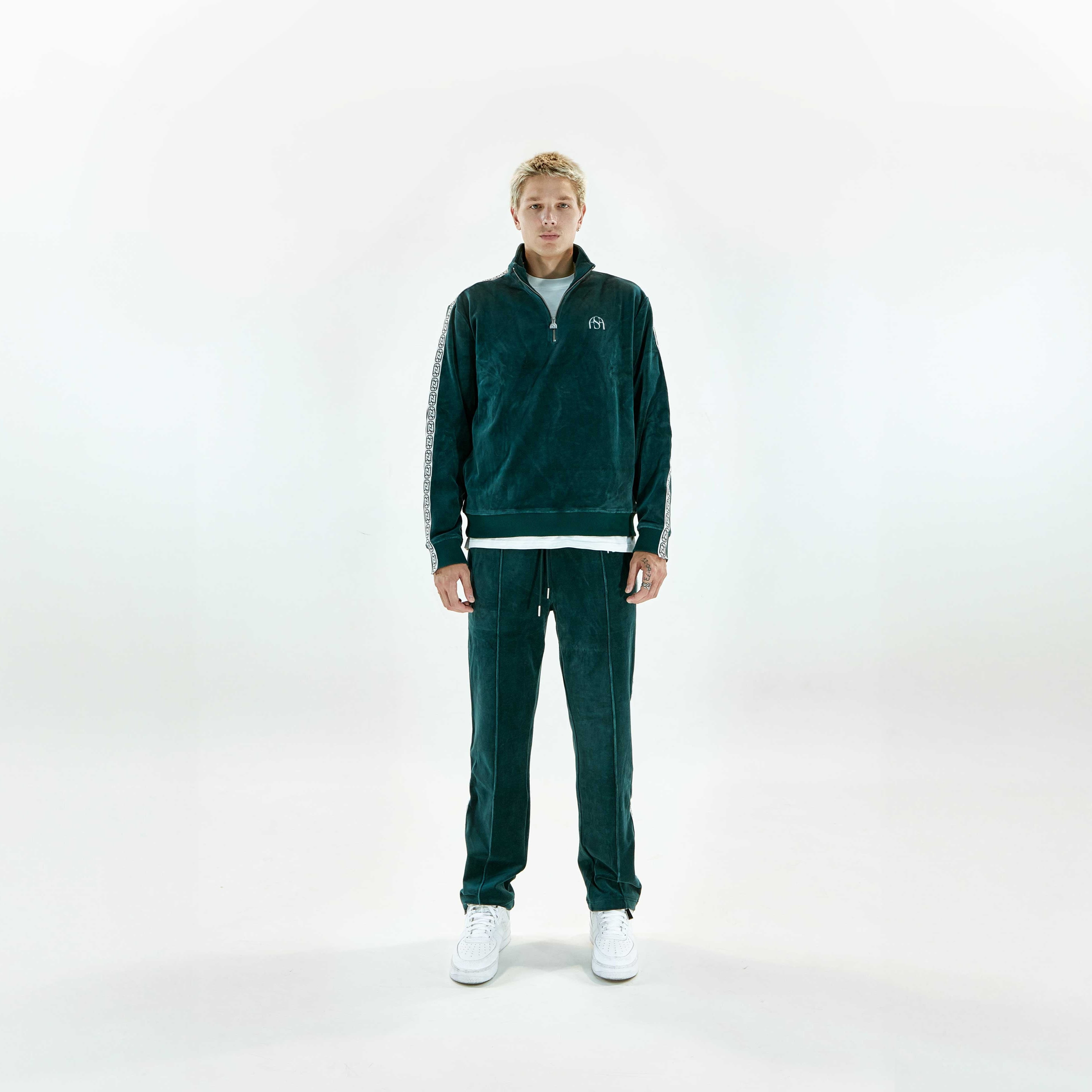 Track Quarter Zip - Lago Green