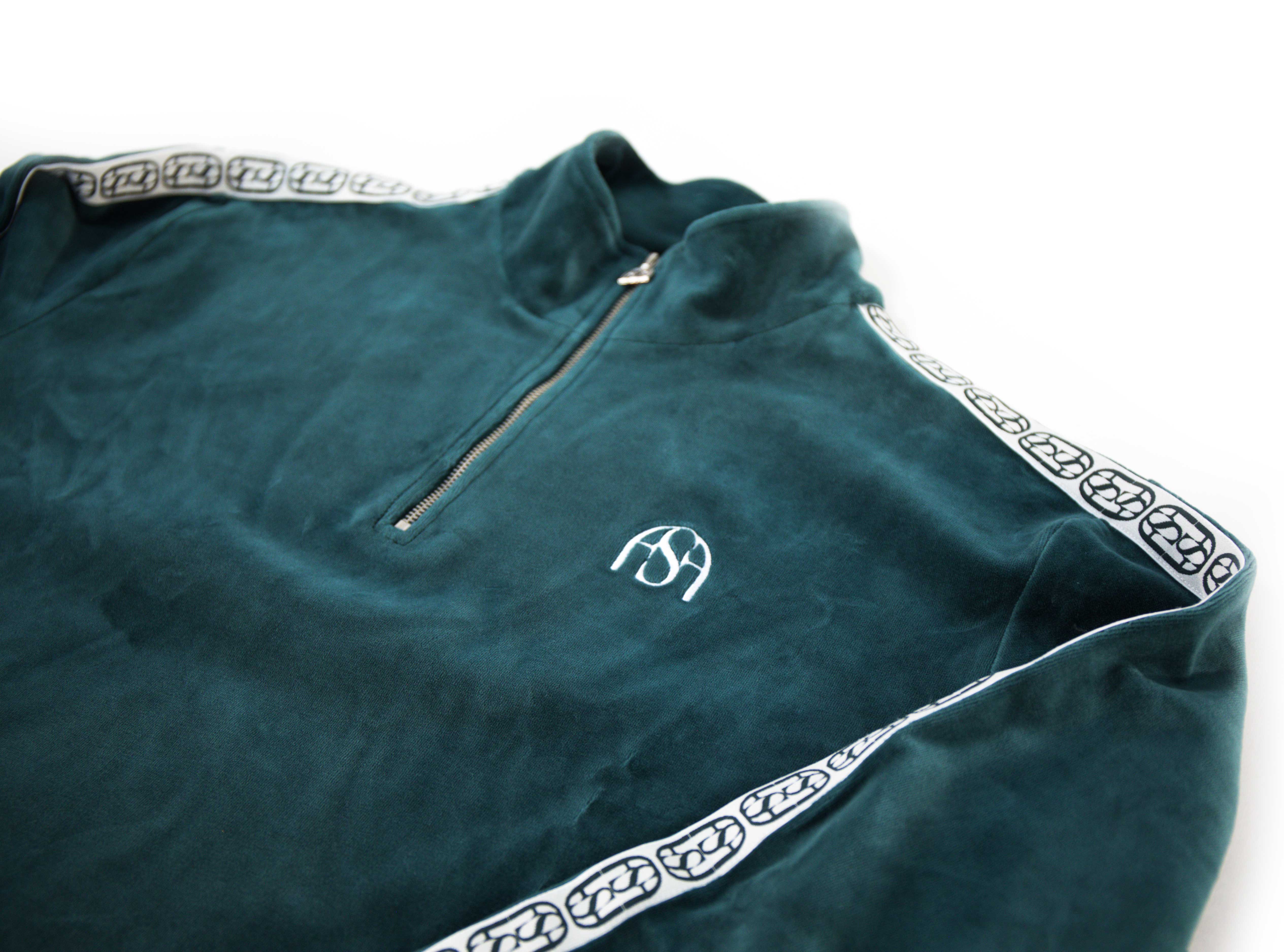 Track Quarter Zip - Lago Green